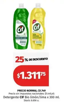 Hipermercado Libertad Cif detergente bio limón/lima oferta