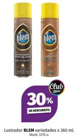 Hipermercado Libertad Blem lustrador variedades oferta