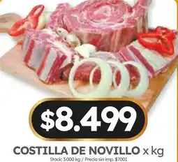 Cordiez Costilla de novillo oferta