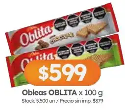 Cordiez Oblita obleas oferta