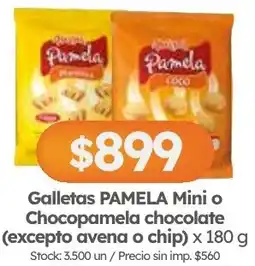 Cordiez Pamela galletas mini o chocopamela chocolate al natural o en aceite oferta