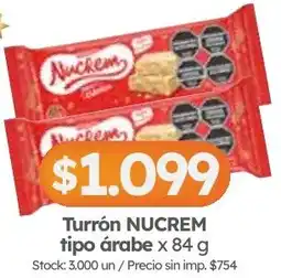 Cordiez Nucrem turrón tipo árabe oferta