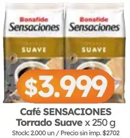 Cordiez Sensaciones café torrado suave oferta