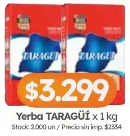 Cordiez Taragüí yerba oferta