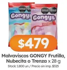 Cordiez Gongy malvaviscos frutilla, nubecita o trenza oferta