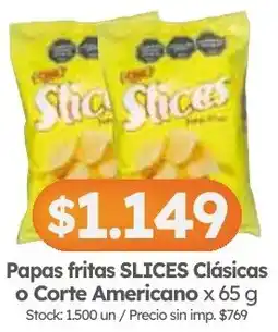 Cordiez Slices papas fritas clásicas o corte americano oferta