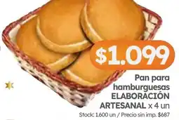 Cordiez Elaboración artesanal pan para hamburguesas oferta