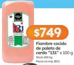 Cordiez 131 fiambre cocido de paleta de cerdo oferta