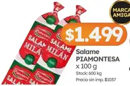 Cordiez Piamontesa salame oferta