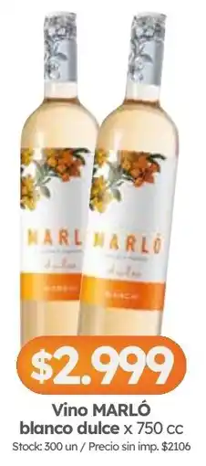 Cordiez Marló vino blanco dulce oferta