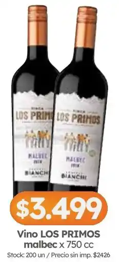 Cordiez Los primos vino malbec oferta