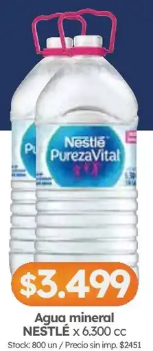 Cordiez Nestlé agua mineral oferta