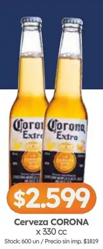 Cordiez Corona cerveza oferta