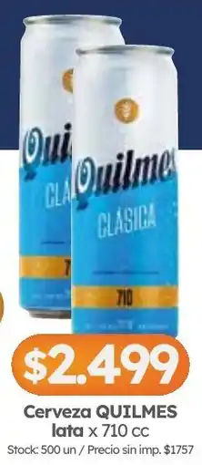 Cordiez Quilmes cerveza lata oferta