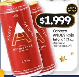 Cordiez Andes cerveza roja lata oferta