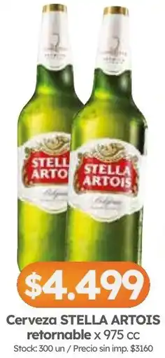 Cordiez Stella artois cerveza retornable oferta