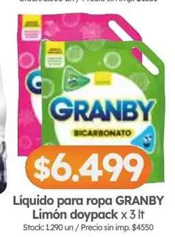 Cordiez Granby líquido para ropa limón doypack oferta