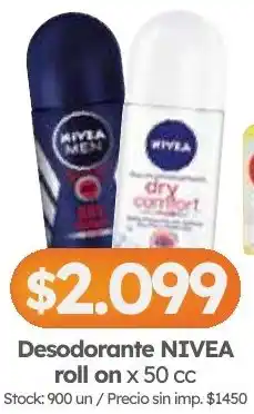 Cordiez Nivea desodorante roll on oferta