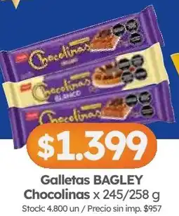 Cordiez Bagley galletas chocolinas oferta