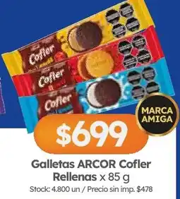 Cordiez Arcor galletas cofler rellenas oferta