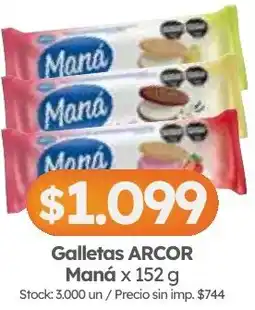 Cordiez Arcor galletas maná oferta