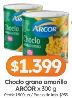 Cordiez Arcor choclo grano amarillo oferta