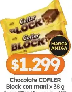 Cordiez Cofler chocolate block con maní oferta