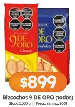Cordiez 9 de oro bizcochos oferta