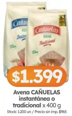 Cordiez Cañuelas avena instantánea o tradicional oferta