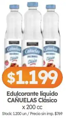 Cordiez Cañuelas clásico edulcorante líquido oferta