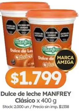 Cordiez Manfrey dulce de leche clásico oferta