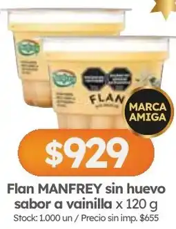 Cordiez Manfrey flan sin huevo sabor a vainilla oferta