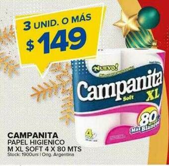Carrefour Maxi Campanita Papel Higienico M Xl Soft oferta