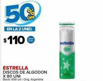 Carrefour Maxi Estrella Discos De Algodon 50% Off En La 2 Unid. oferta