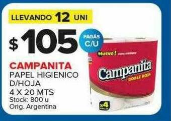 Carrefour Maxi Campanita Papel Higienico D Hoja oferta