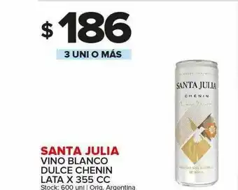 Carrefour Maxi Santa Julia Vino Blanco Dulce Chenin oferta
