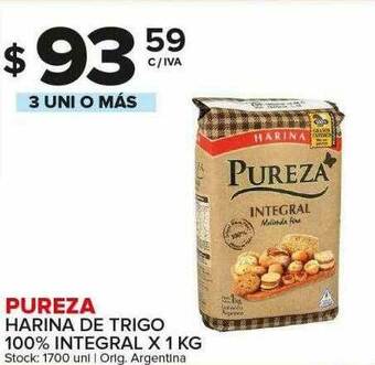 Carrefour Maxi Pureza Harina De Trigo 100% Integral oferta