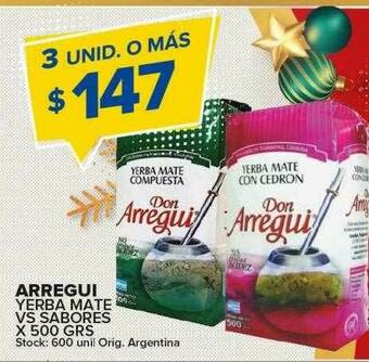 Carrefour Maxi Arregui Yerba Mate Vs Sabores oferta