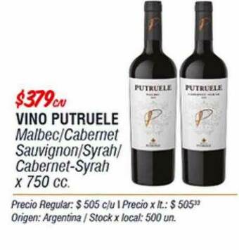 Disco Vino Putruele oferta