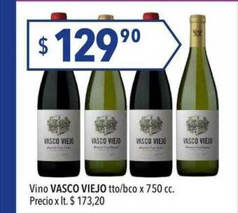 Hergo Vino Vasco Viejo Tto Bco oferta