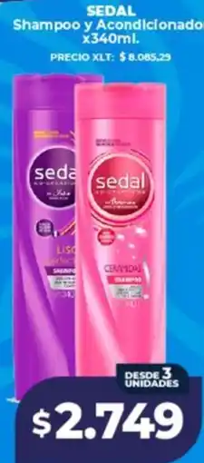 Supermayorista Vital Sedal shampoo y acondicionador oferta