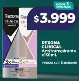 Supermayorista Vital Rexona clinical antitranspirante oferta