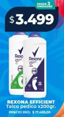 Supermayorista Vital Rexona efficient talco pedico oferta