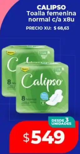 Supermayorista Vital Calipso toalla femenina normal c/a oferta