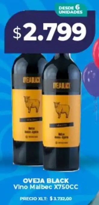 Supermayorista Vital Oveja black vino malbec oferta