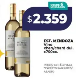 Supermayorista Vital Est. mendoza vino chen/chard dul. oferta