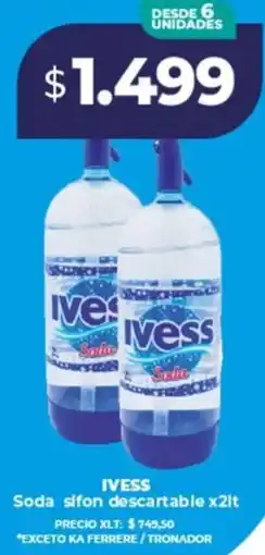 Supermayorista Vital Ivess soda sifon descartable oferta