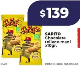 Supermayorista Vital Sapito chocolate relleno maní oferta