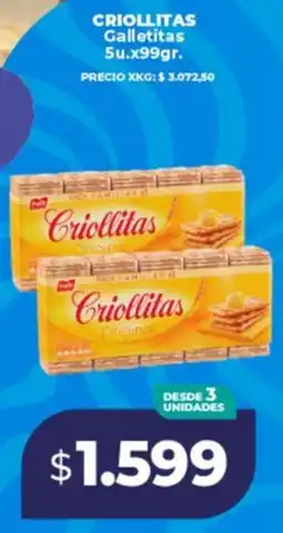 Supermayorista Vital Criollitas galletitas oferta