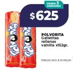 Supermayorista Vital Polvorita galletitas rellenas vainilla oferta